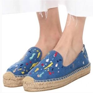 Soludos Paint Splatter Embroidered Espadrilles